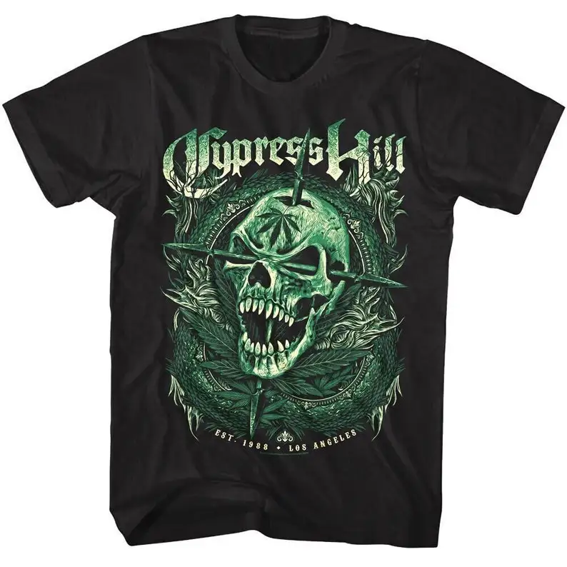 CYPRESS HILL T-Shirt Skull Logo Hip Hop Music Concert Tour 2023