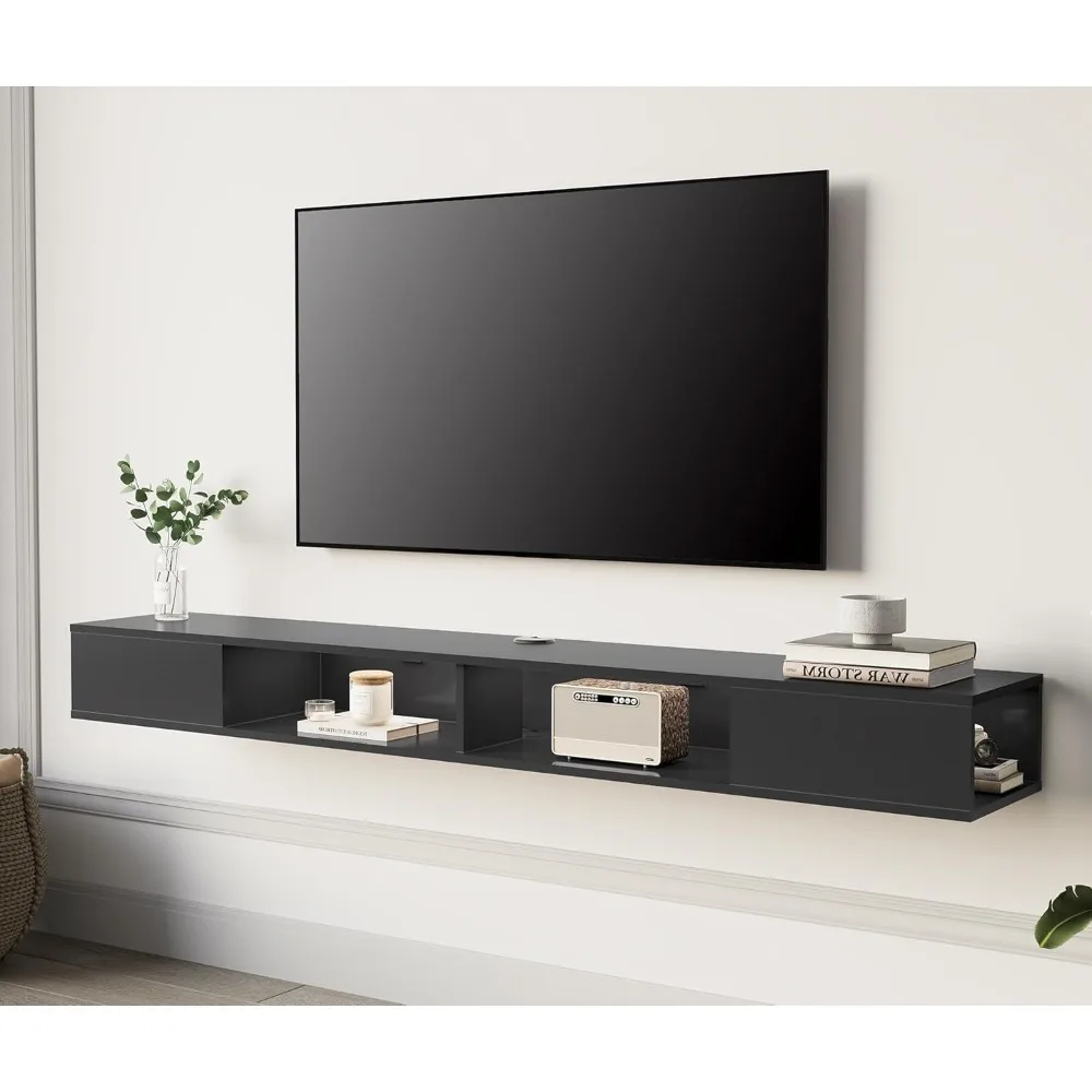 

70 inch floating TV stand, suitable for TVs under 75 inches, floating TV stand with storage space under the living room TV