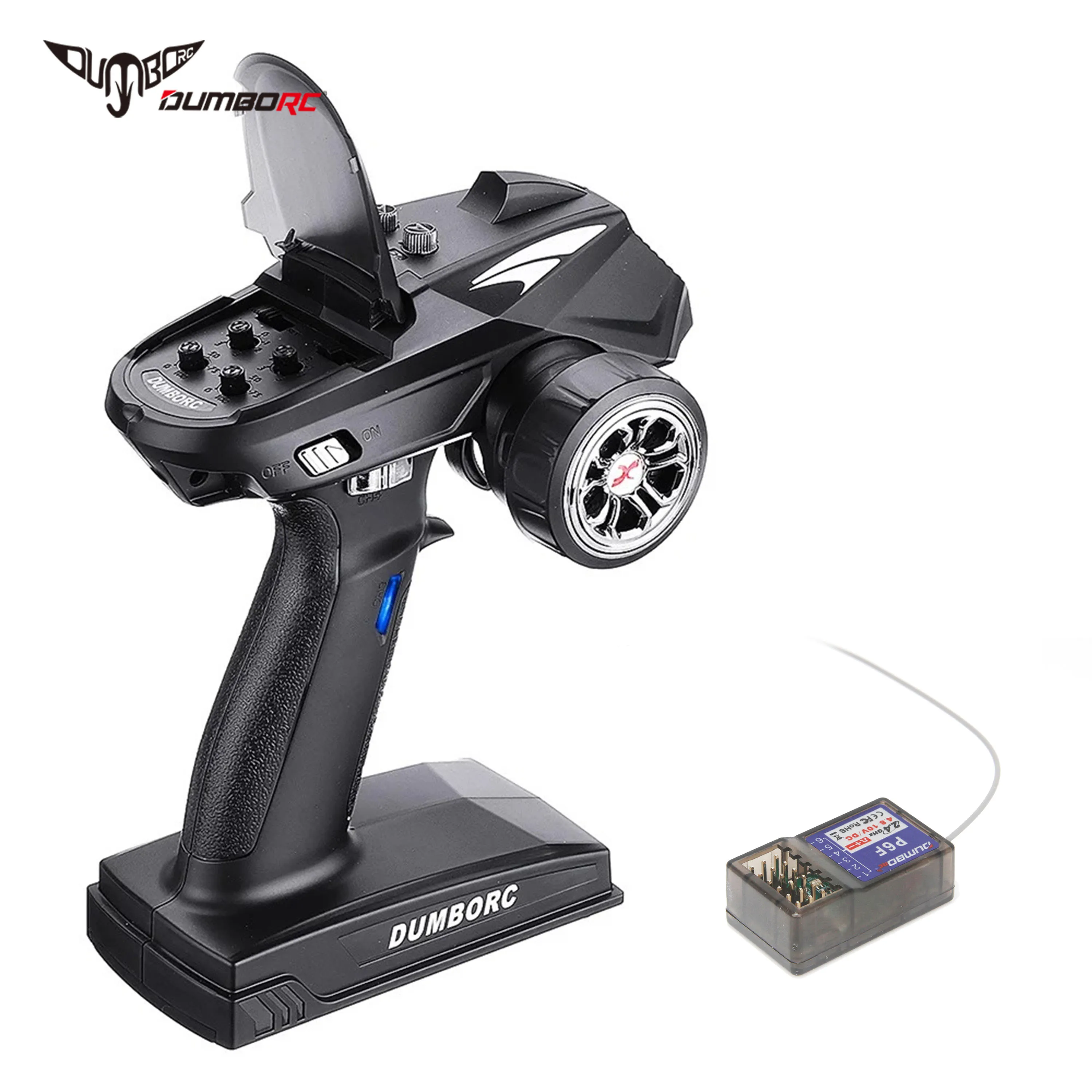 DUMBORC X6 X4 2.4G 4CH 6CH Nadajnik P6F P6FG P6DCG Odbiornik żyroskopowy LED Światło do 1/10 1/8 RC Car Crawler Axial SCX10 D90 Boat