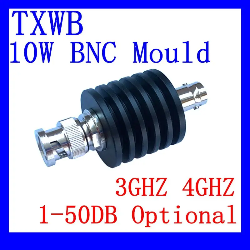 مخفف الترددات اللاسلكية 10 وات BNC-JK، DC-3GHZ/4GHZ، 50ohm 1db، 2db.3db، 5db، 6db، 10db، 15db، 20،30db 40db.50db