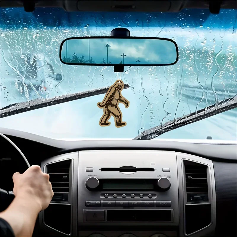 1/3pc Sasquatch Design Car Aromatherapy Tablet Car Fragrance Tablet Car Rearview Mirror Decoration Pendant Wardrobe Aromatherapy
