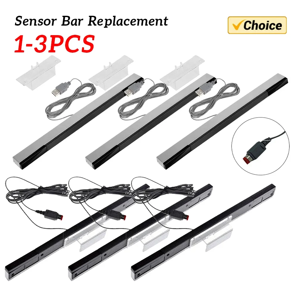 Remote Infrared Ray IR Inductor Bar with Extension Cord Wired Infrared Ray Sensor Bar Infrared IR Signal Ray for Nintendo Wii