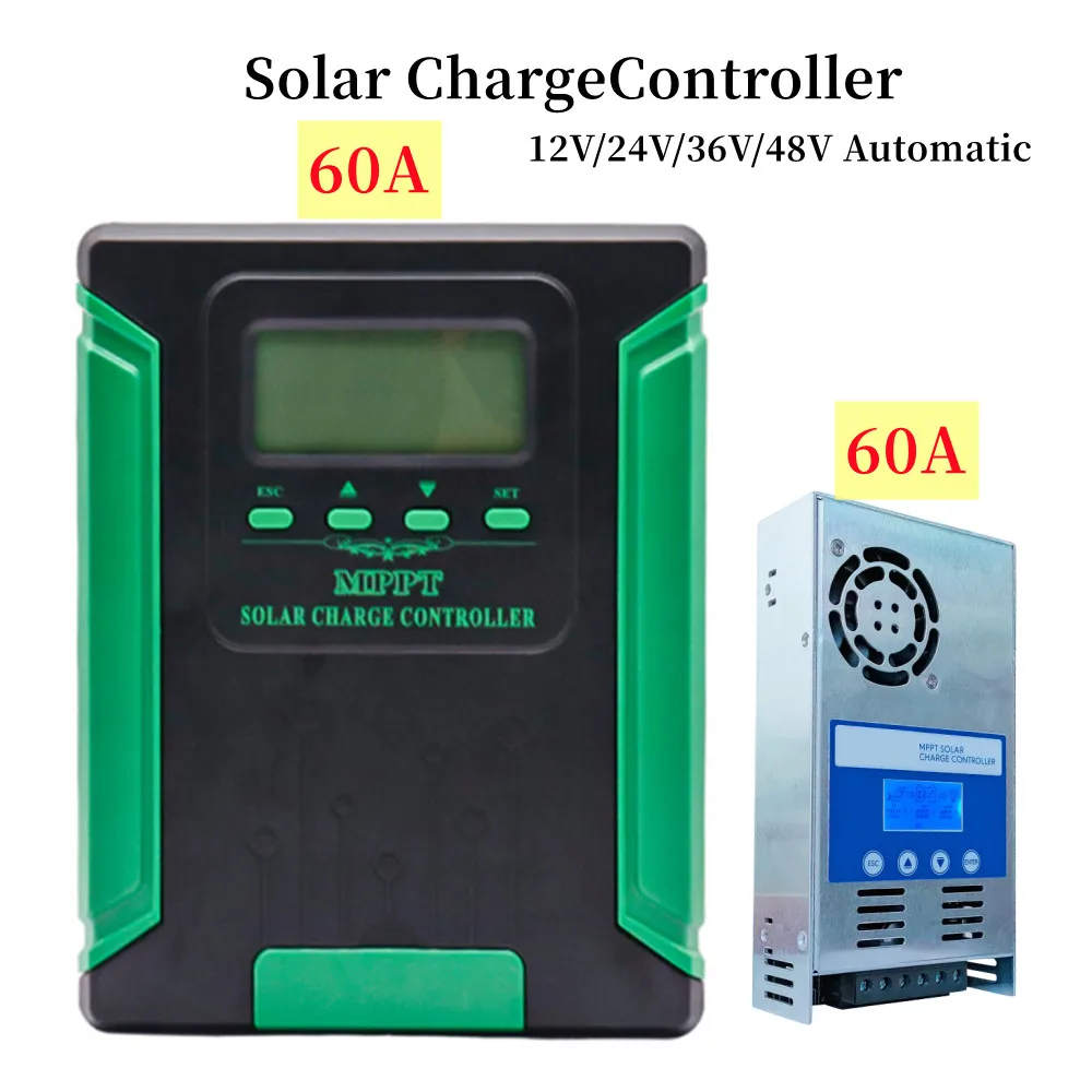 

60A Mppt Solar Charge Controller 180VOC 12/24/36/48v Auto For Lead Acid Lithium Battery Solar Panel 720W 1440W 2160W Regulator