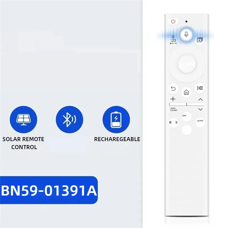 SQPP-BN59-01391A جهاز تحكم عن بعد صوتي يعمل بالطاقة الشمسية Forsamsung Smart 4K 8K Neo QLED شحن بالطاقة الشمسية صديق للبيئة