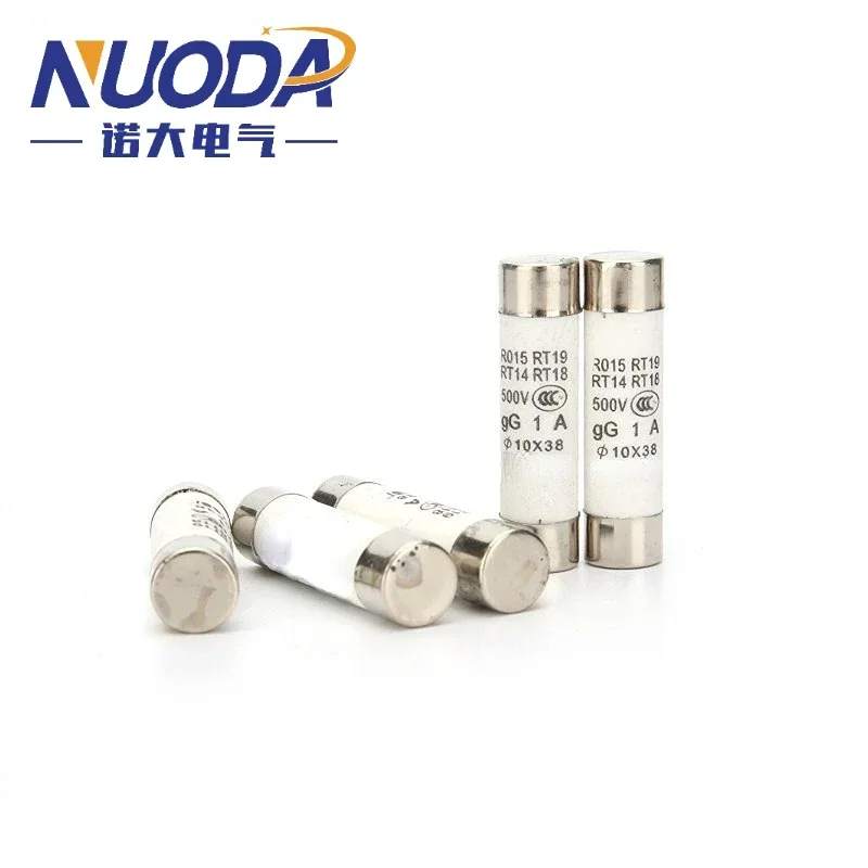 10Pcs 10*38 Fast Blow Ceramic Fuse 10x38mm Fuse 500V  2A 4A 6A  10A 16A 20A 25A 32A  RO15 RT19 RT14 RT18