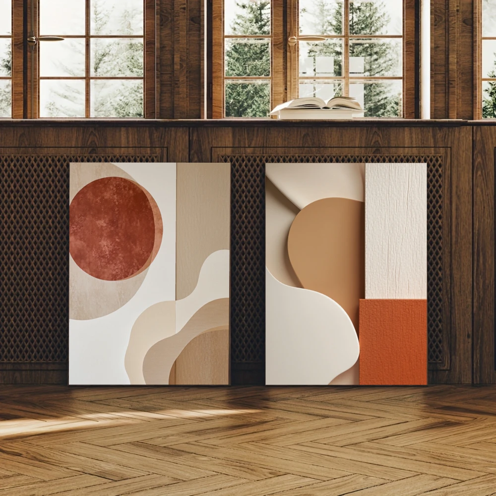 Framed Canvas Wall Art Warm‑To - огляд і ціна Geometric Wall Art