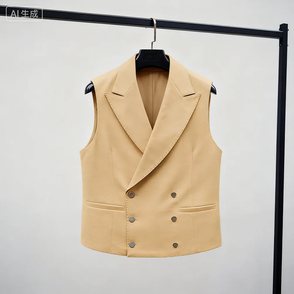 

Men's Solid Color Vest Casual Sleeveless Fashion Fine Fit Beach Graduation Ball Ternary 1-Piece Style for Party And Wedding