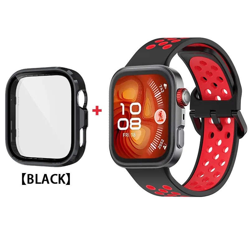 Casing Tempered + Tali untuk Jam Tangan Huawei Fit 4 Pro Aksesori Cangkang Bingkai Bumper Pelindung Keseluruhan untuk Jam Tangan Huawei Fit 4 Penutup