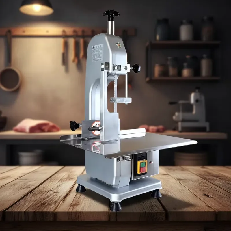 Heavy Electric Saw for Frozen Meat and Beef Ribs Processing Compact Commercial Cutter for Pork Ribs and Hard Bones