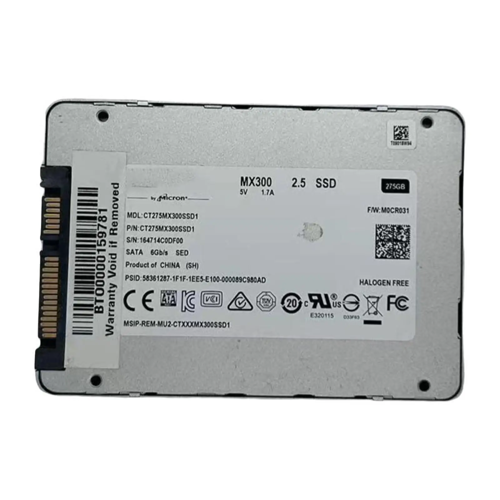 

SSD Solid State Drive 2.5'' 240GB 275GB For Crucia BX500 MX300 BX200