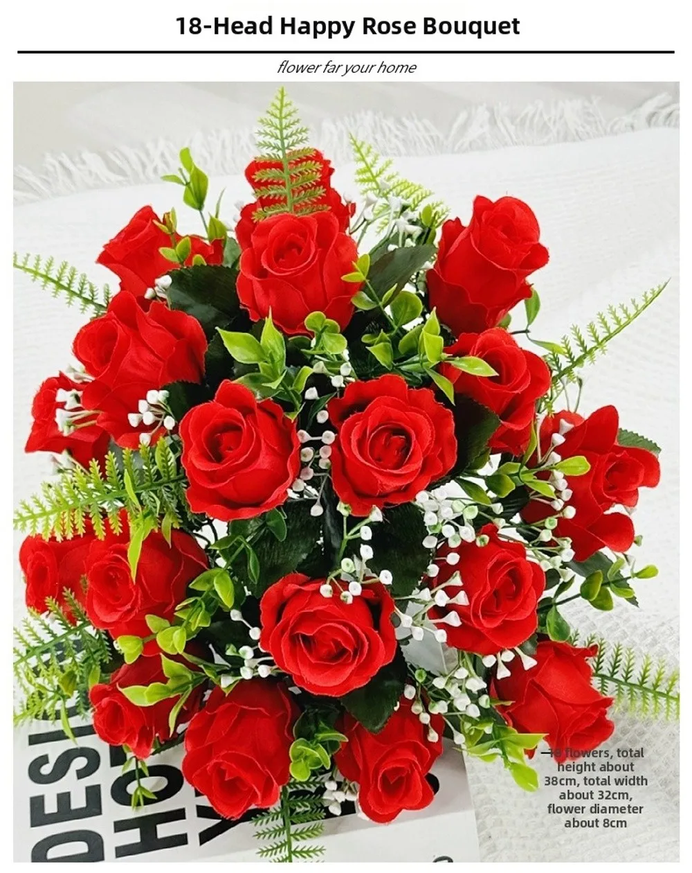 18 Köpfe Echte Glückliche Blumen in 8 Farben, Mini-Valentinstag-Blumen für Fotografie, Geschenk, Kristallgras-Bouquet – Detail 8
