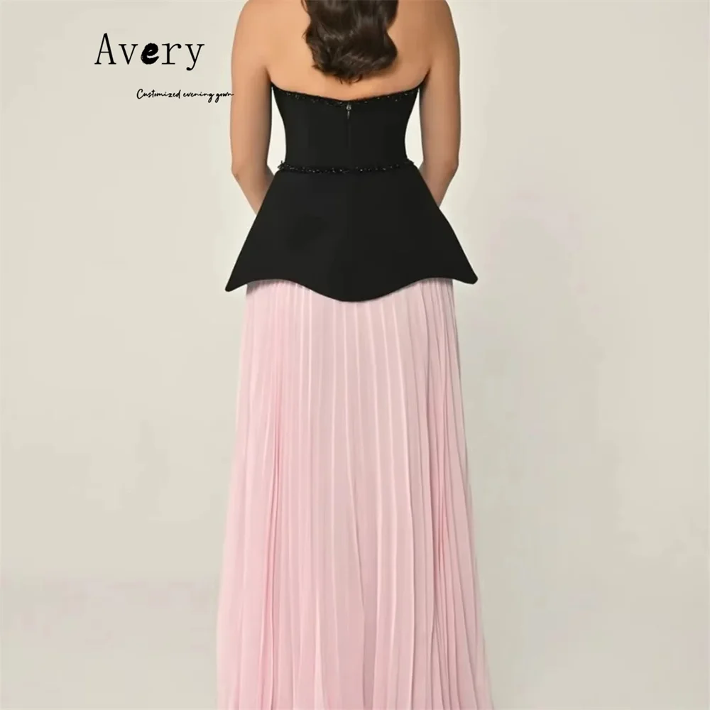 Avery Custom Sweetheart Mouwloos Off-shoulder Contrast Kleur Luxe Jurk 2025 Avondjurken 2025 Vrouw Luxe Avondjurk