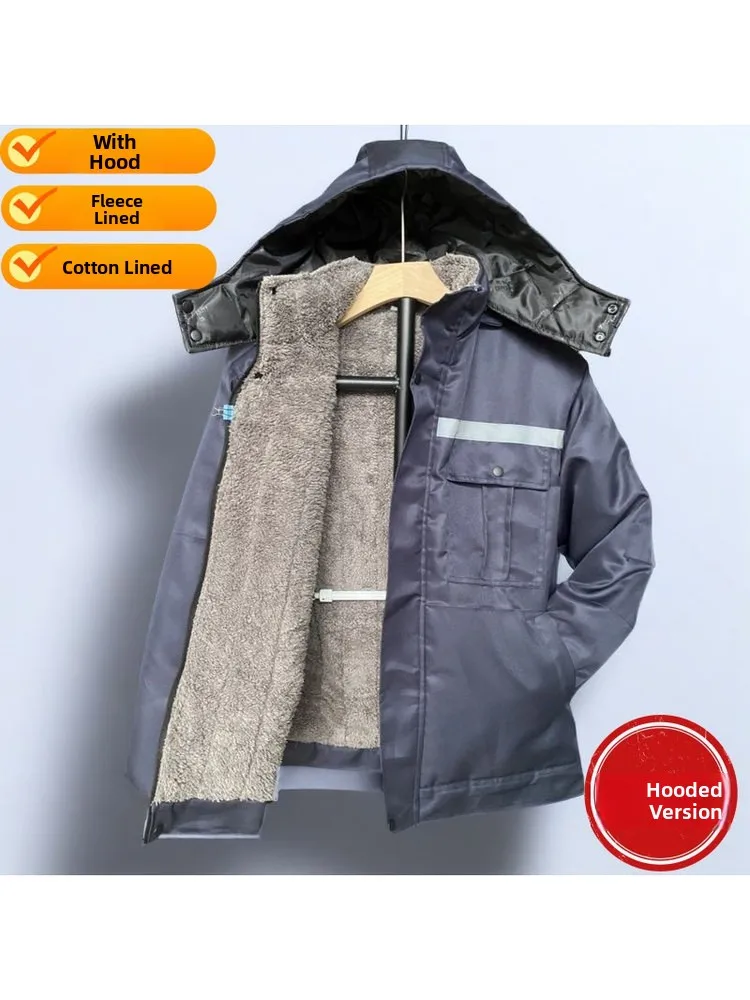 

Thiened Хлопковая спецодежда Двухслойная теплая зимняя одежда Jaet Износостойкая защита труда ort Sle Мужская мода