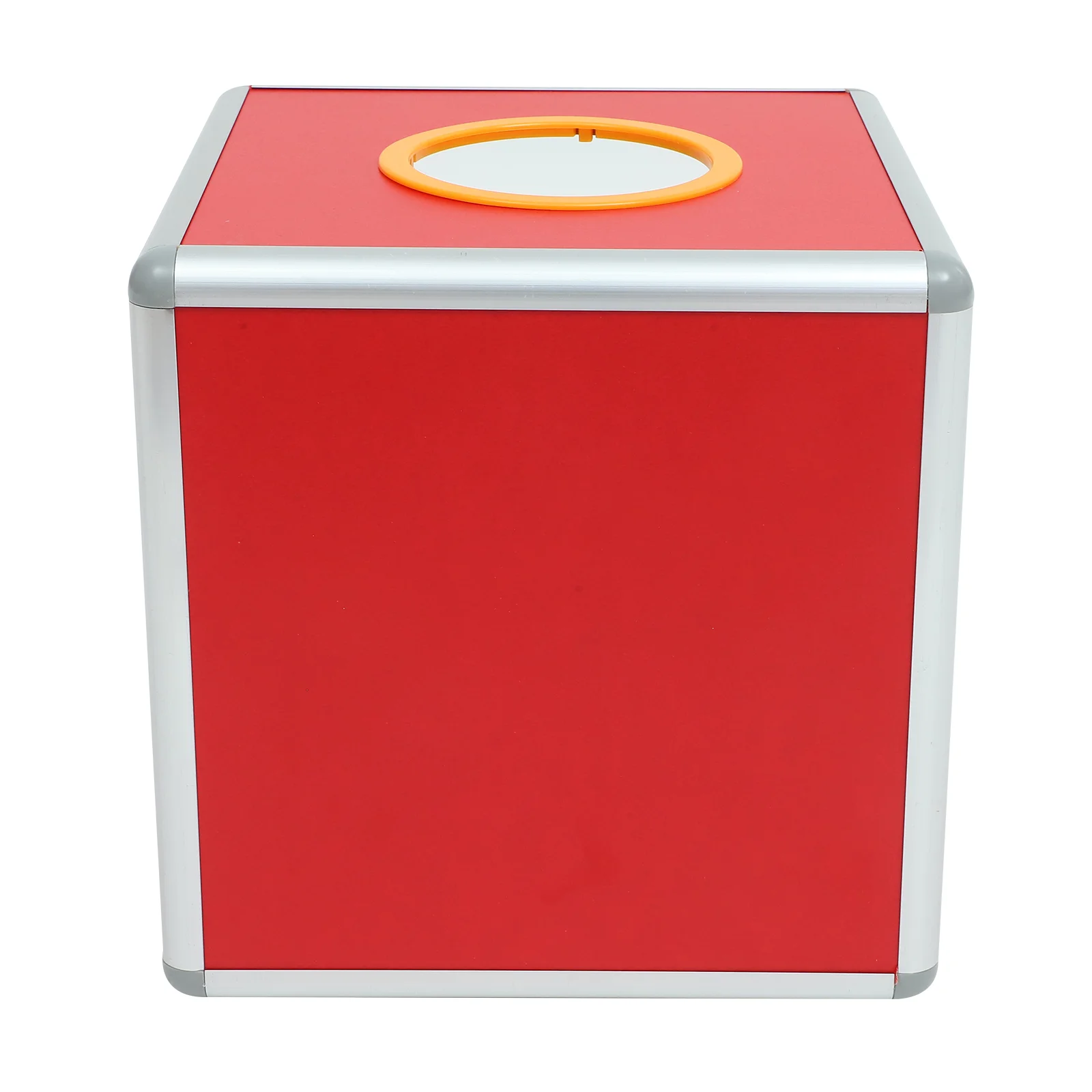 

Lottery Box Cube Container Ballot Suggestion Mailbox Raffle Ticket Voting Storage Donation Boxes for Fundraising Aluminum Alloy