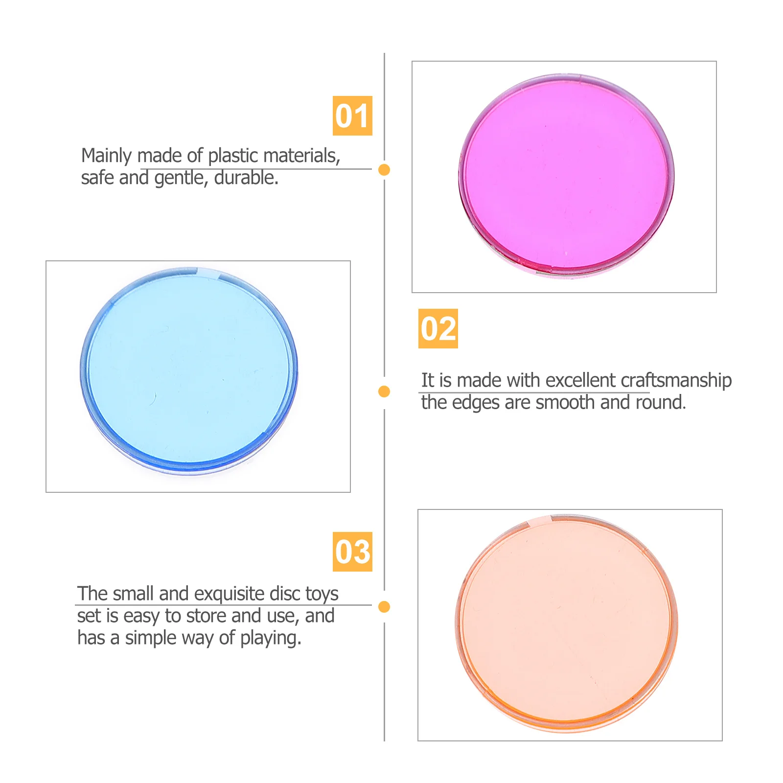 100pcs Colorful Round Chips Plastic Math Teaching Discs Kids Educational Counting Learning Games Science Experiment Tools