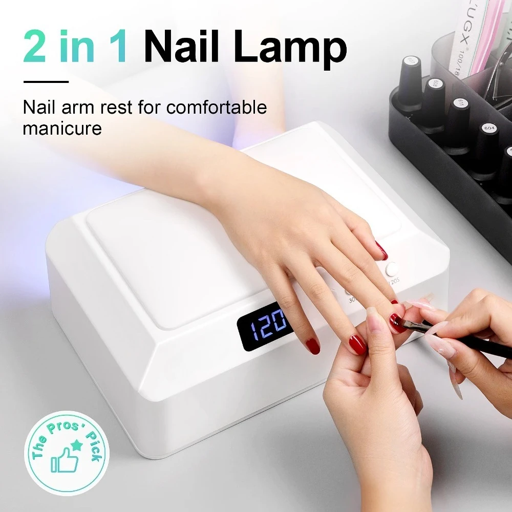 

Nail Dryer LED Nail Lamp UV Lamp for Curing All Gel Nail Polish Motion Sensing Manicure Pedicure Salon Tool Big Space