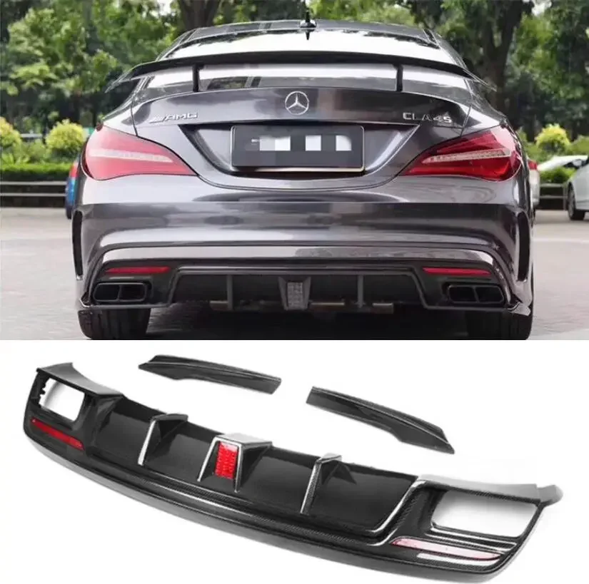 CARBON FIBER REAR BUMPER TRUNK LIP SPOILER DIFFUSER For Mercedes-Benz CLA Class W117 CLA180 CLA200 CLA250 CLA260 CLA45 13-18