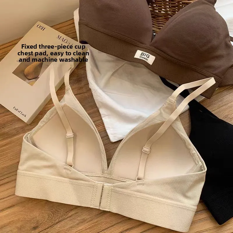 الجملة الفرنسية سيدة مثلث كأس الملابس الداخلية للنساء لا Underwire الراحة المضادة للترهل غطاء حمالة الصدر الصغيرة لا أثر الصيف رقيقة