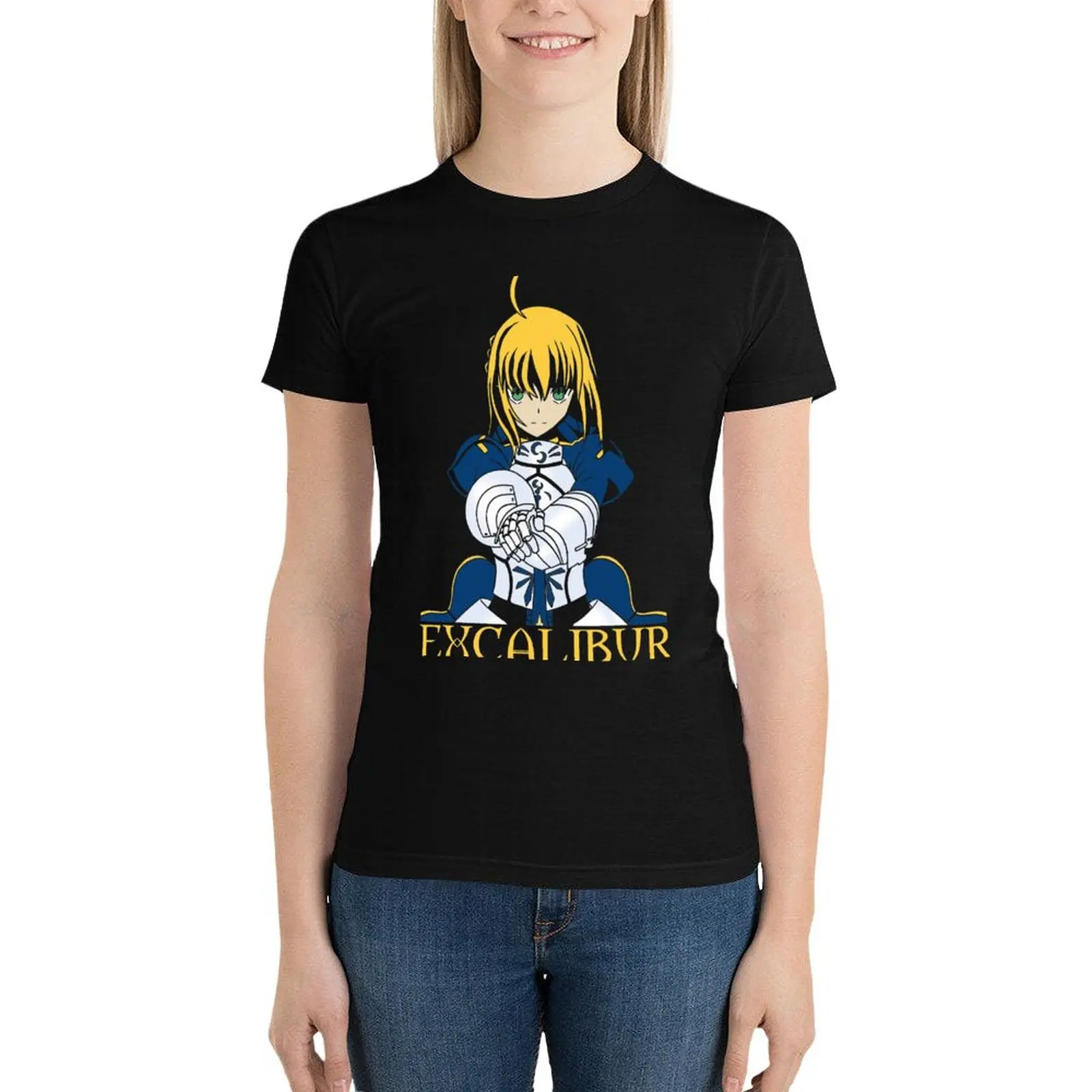 Artoria pendragon - Saber Excalibur T-Shirt vintage clothes aesthetic clothes Top Women