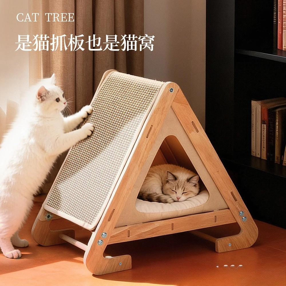 Large Size L-Shaped Scratching Board Vertical Corrugated Paper Integrated Bed Anti-Wear No Shedding Toy