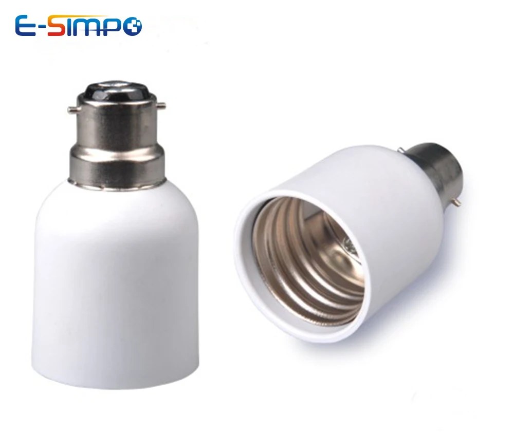 B22 To E40/E39 PBT High Temp Resist Bayonet Mogul LED Highbay Lamp Base Bulb Holder Light Socket Adapter Extender Convrter