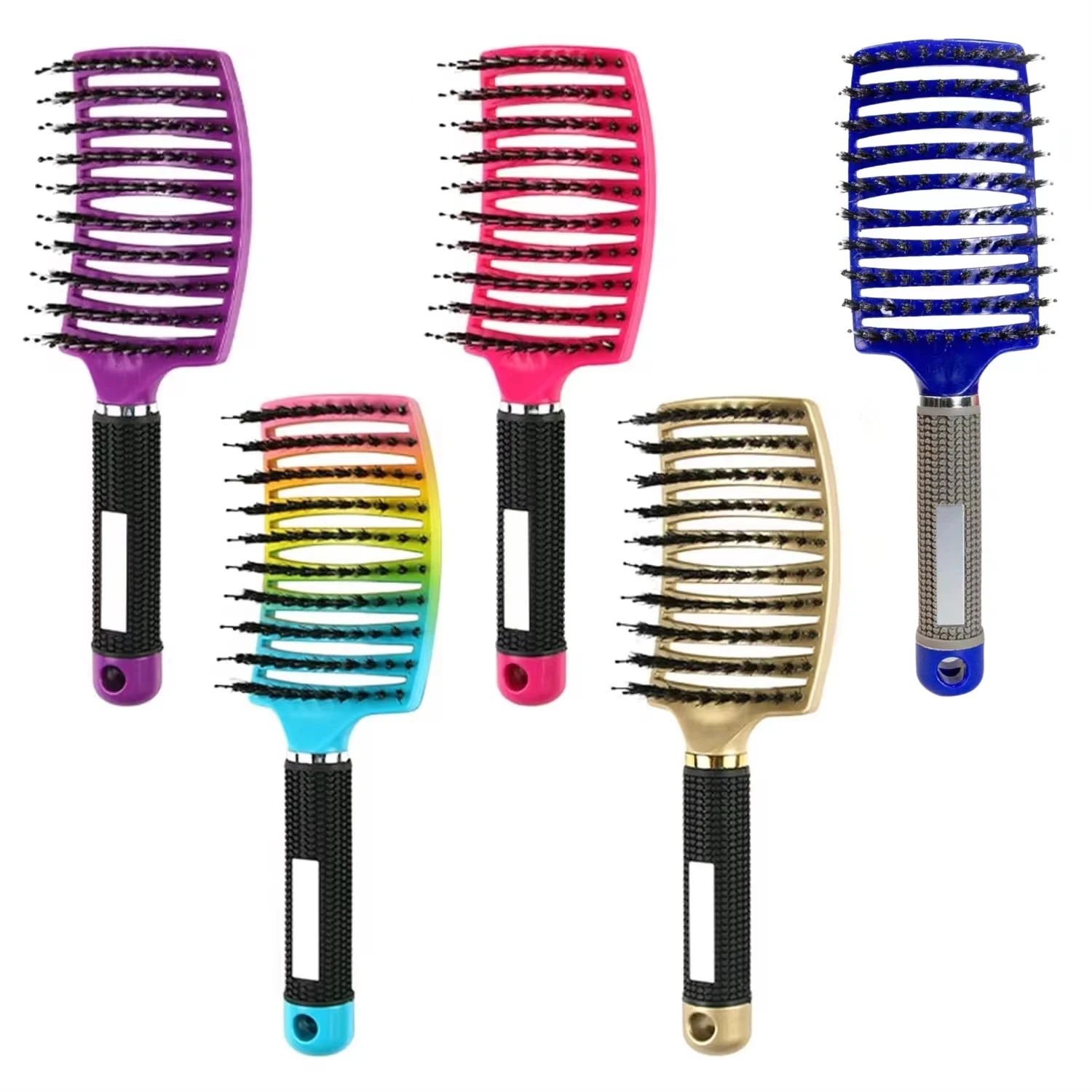 Salon Hairdressing Hair Brush Women Wet Massage Comb Bristle Nylon Hairdressing Hairbrush Wet Curly Hair Styling Tools