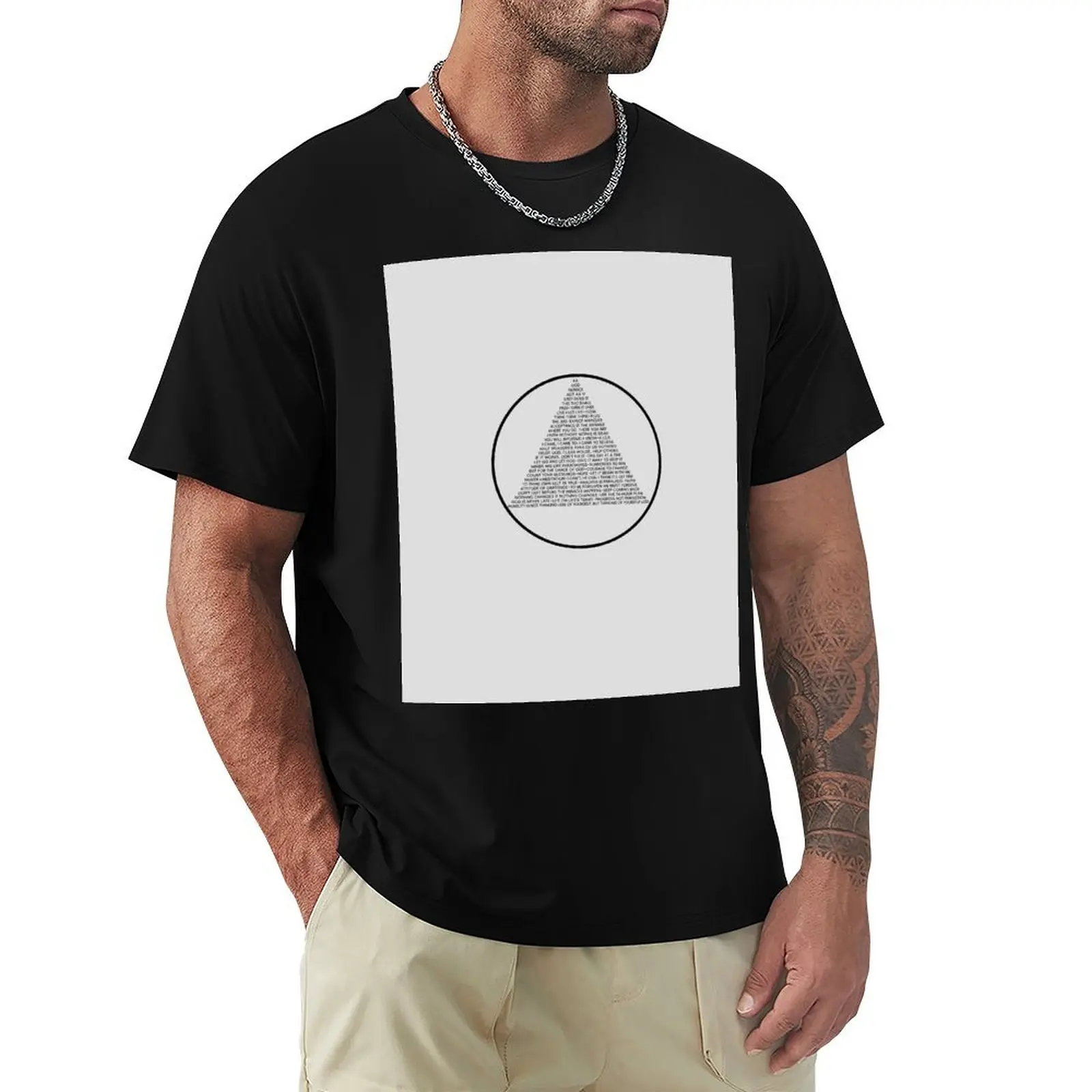 

Alcoholics Anonymous Symbol in Slogans (A.A.) T-Shirt street wear boys whites vintage graphic tee t shirt men 100℅ cotton