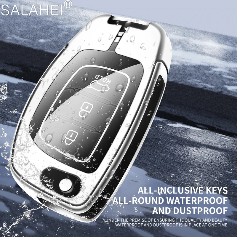 Zinc Alloy Leather Car Key Case For Hyundai Elantra Verna Solaris 2005 2006 2007 2008 2009 2010 2012 2011 2013 2014 2015 2016