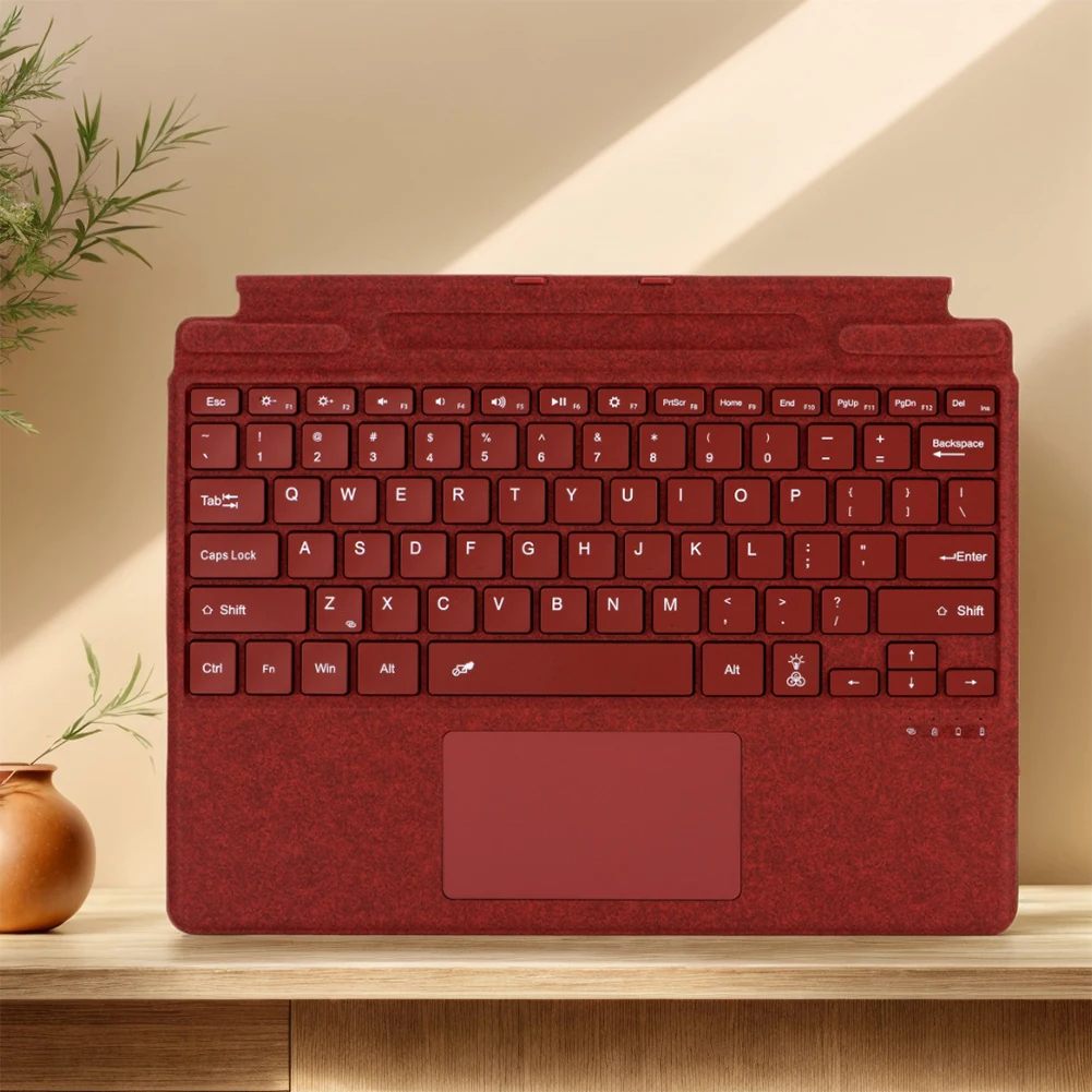 لوحة مفاتيح رفيعة للغاية متوافقة مع البلوتوث مع لوحة مفاتيح مغناطيسية محمولة تعمل باللمس لجهاز Microsoft Surface Pro 8/9/X/10/11
