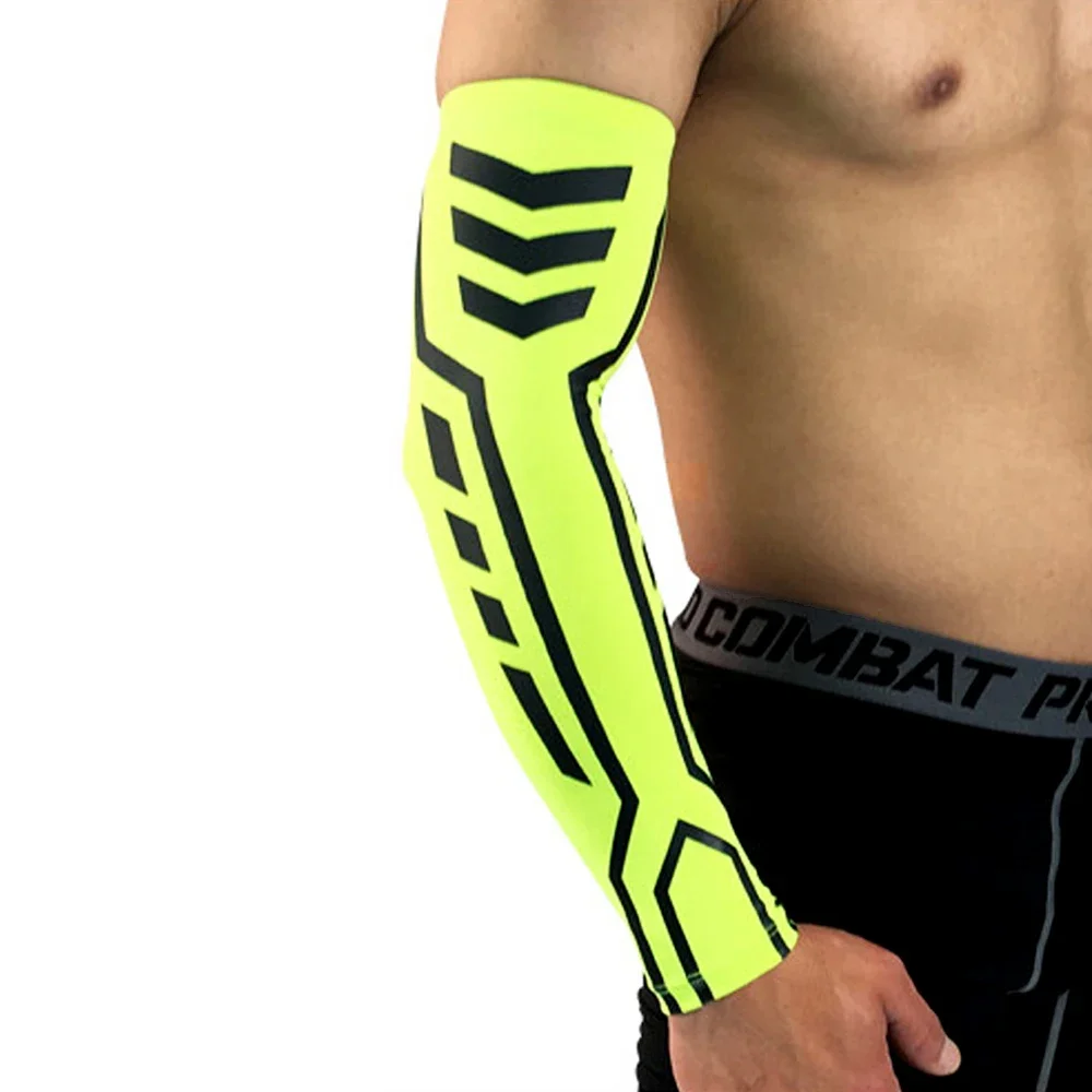 Manchon de compression de bras de sport, chauffe-bras de basket-ball, protection UV de course à pied d'été, bandes de protection solaire de volley-ball, 1PC