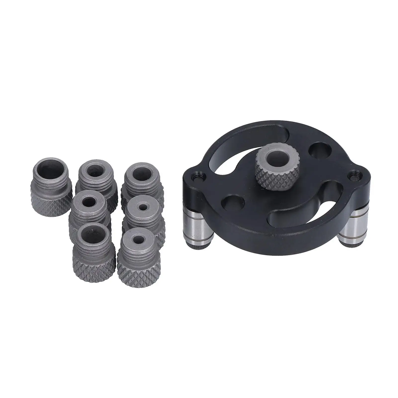 Aluminum Alloy Hole Puncher Locator for Carpentry - Vertical Round Dowel Drilling Positioner Tool