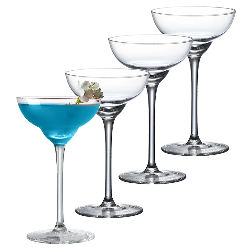 

4PCS 130ml Margarita Glasses Cocktail Goblet Glasses Martini Glass Set Of 4