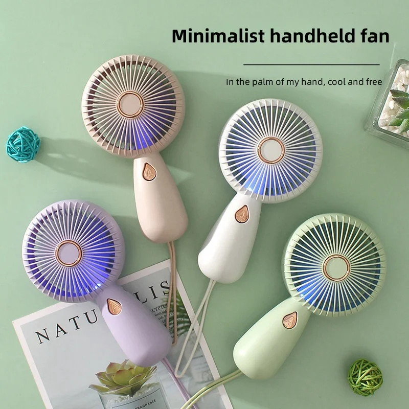 

Mini Handheld Small Fan Portable Portable Silent Office Desk Student On Dormitory Charging Outdoor Hand Holding Fan Small