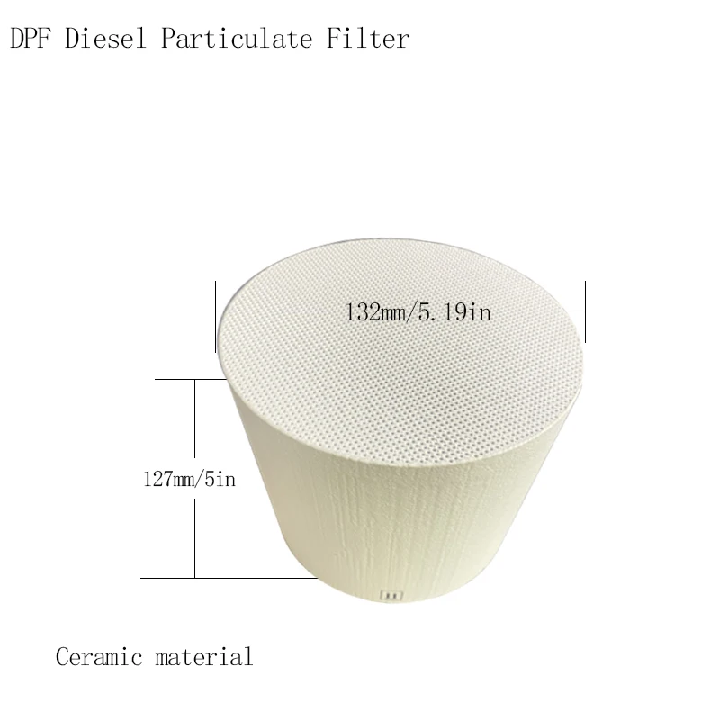 132-127mm Cordierite Diesel Particulate Filter Diesel Smoke Particulate Filter Device Vehicle Exhaust System