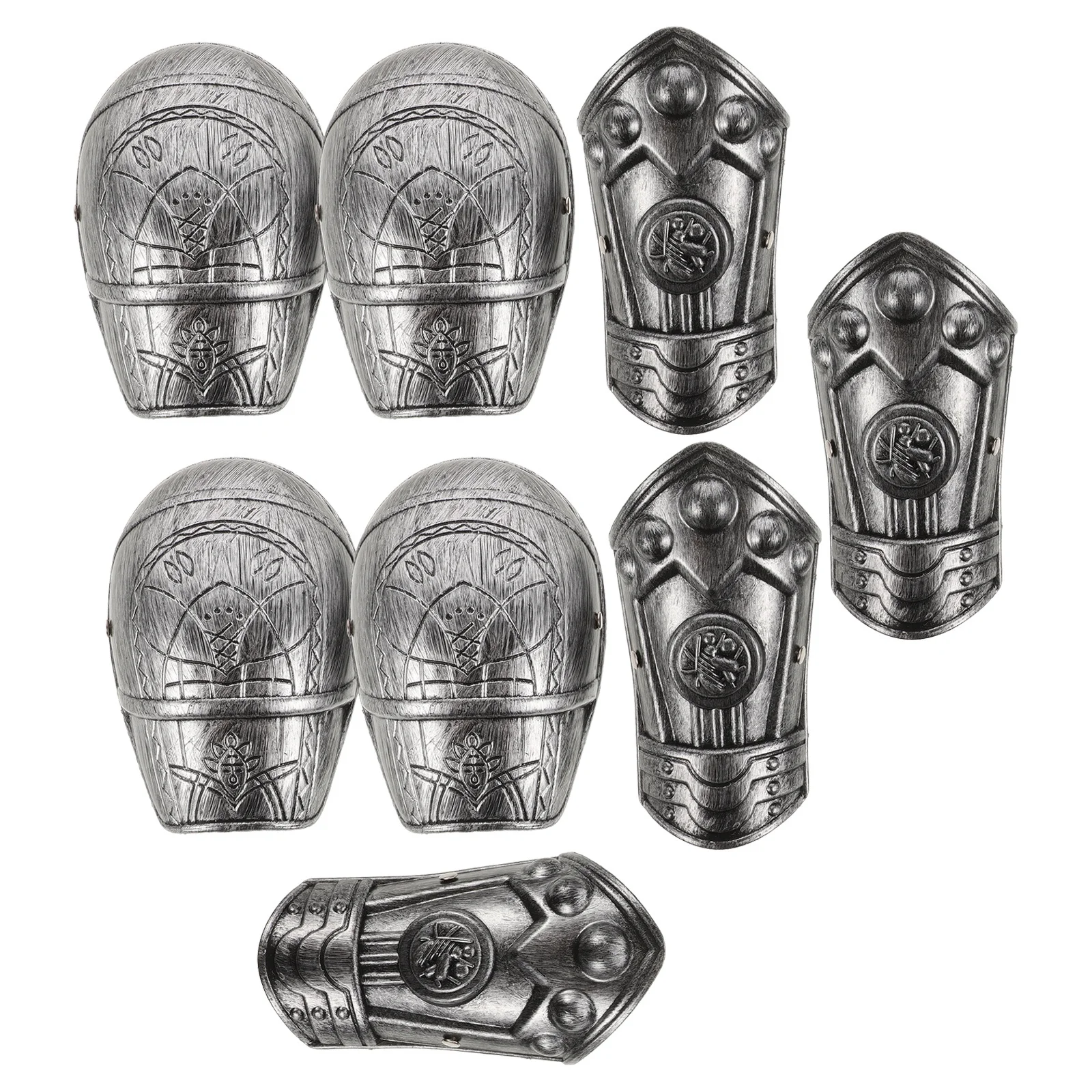 

2Sets Shoulder Hand Protector Roman Soldier Costume Set Medieval Armour for Masquerade Party Play Role Cosplay