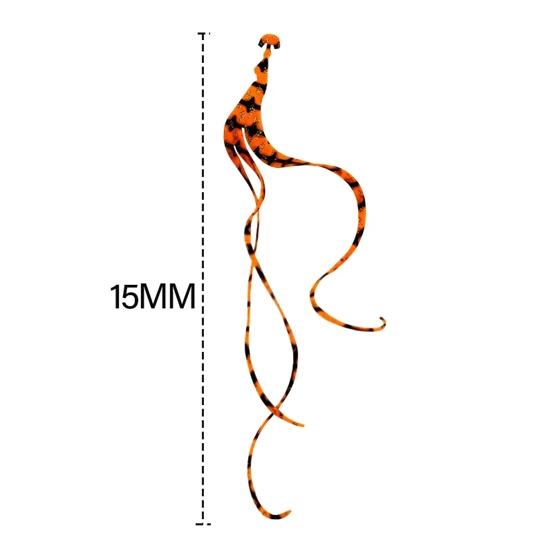 15CM Silicone Spiral Skirts Fork Tail Spinnerbait Ribbon Buzzbait Rubber Jig DIY Fishing Lure Accessories Fly Tying Squid Skirts - view 2