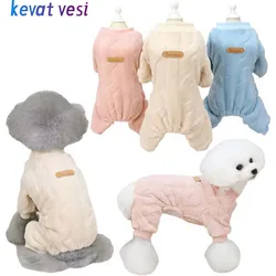 Winter Warm Dog Jumpsuit for Small Medium Dogs Cats Soft Fleece Dog Coat Puppy Clothes French Bulldog Chihuahua Yorkie Outfits