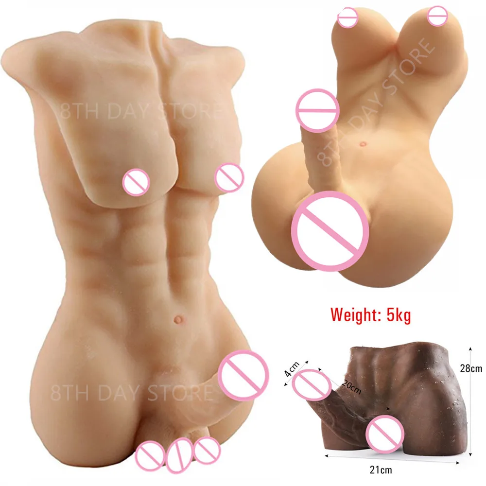 Real Doll TPE Love Doll Shemale Big Breast Dildo Ladyboy Lifelike Female Male Torso Gay Sex Dolls For Men Women Adult Sexy Toys