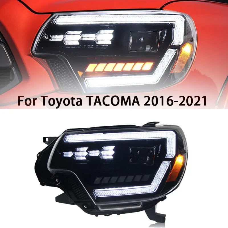 

Передняя фара для Toyota Tacoma передние фары 2012 - 2015 Tacoma светодиодный передняя фара светодиодный DRL проектная линза динамический сигнал поворота