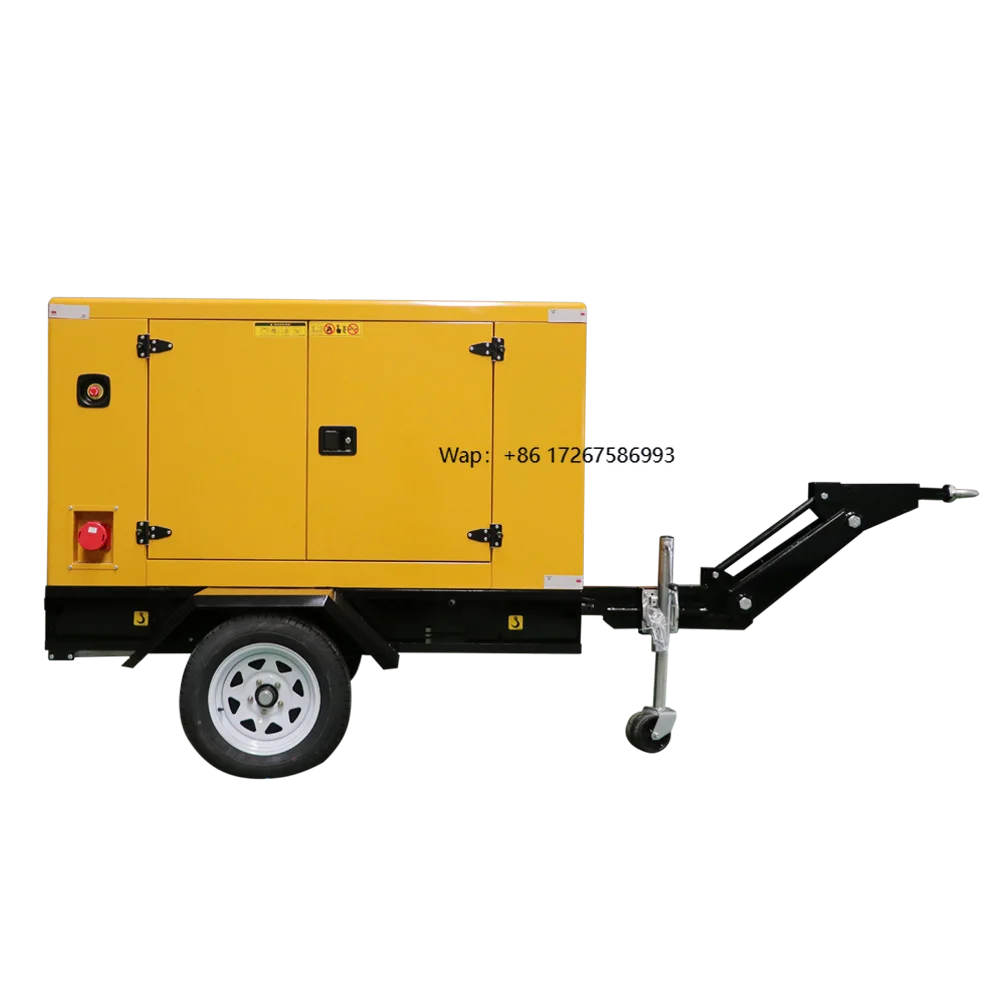 

30-50kw Mobile Generator with Trailer Three Phase 230V/12V Rated Voltage 10kw/12kw/30kw Rated Power for Outdoor Use