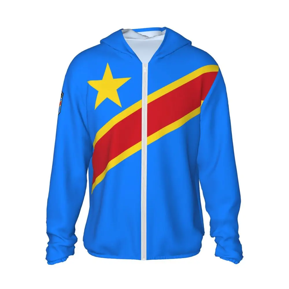 AliExpress Sugiuchi Democratic Republic Of Congo Sun Protection Hoodie Sunscreen Clothes Fishing Cycling Running Quick Dry  With Zipper Polyester