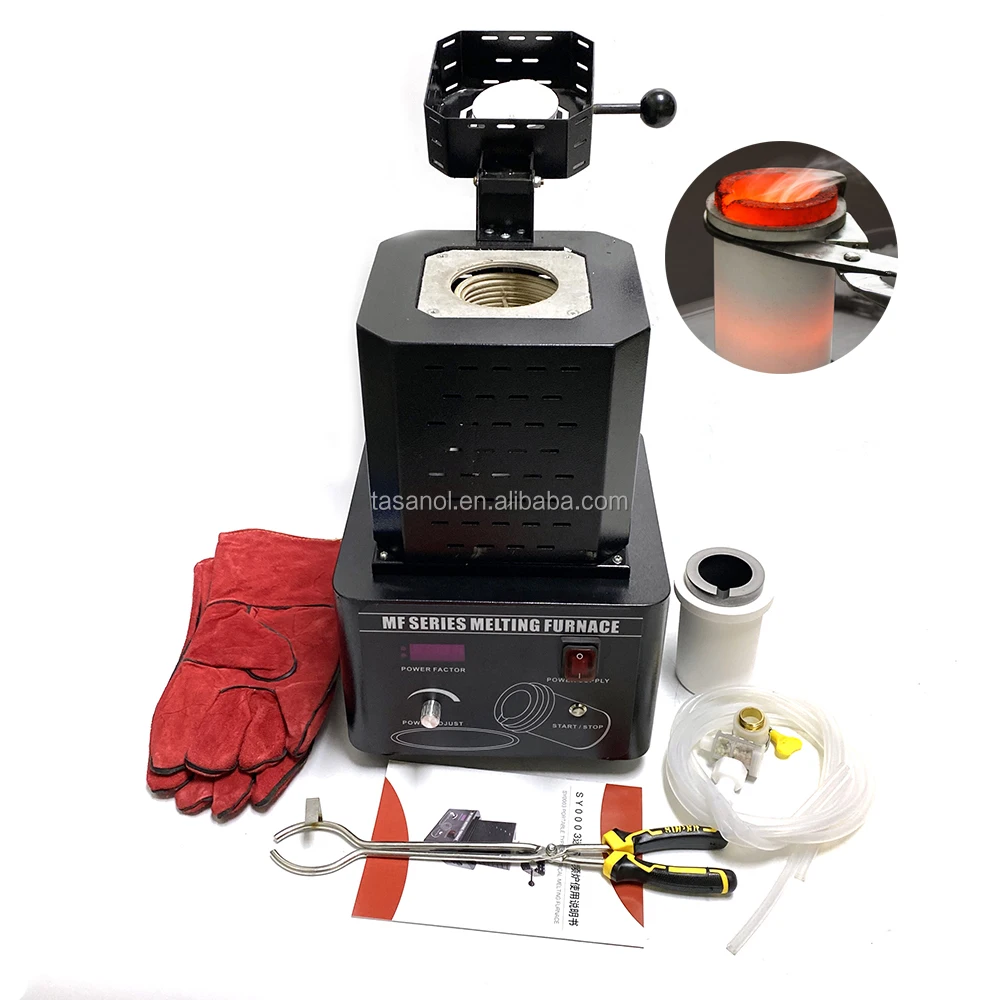 

5KW Jewelry Tools Equipment Silver Gold Mini Metal Melting Induction Furnace for Sale Without Temperature Control 1600 Degree
