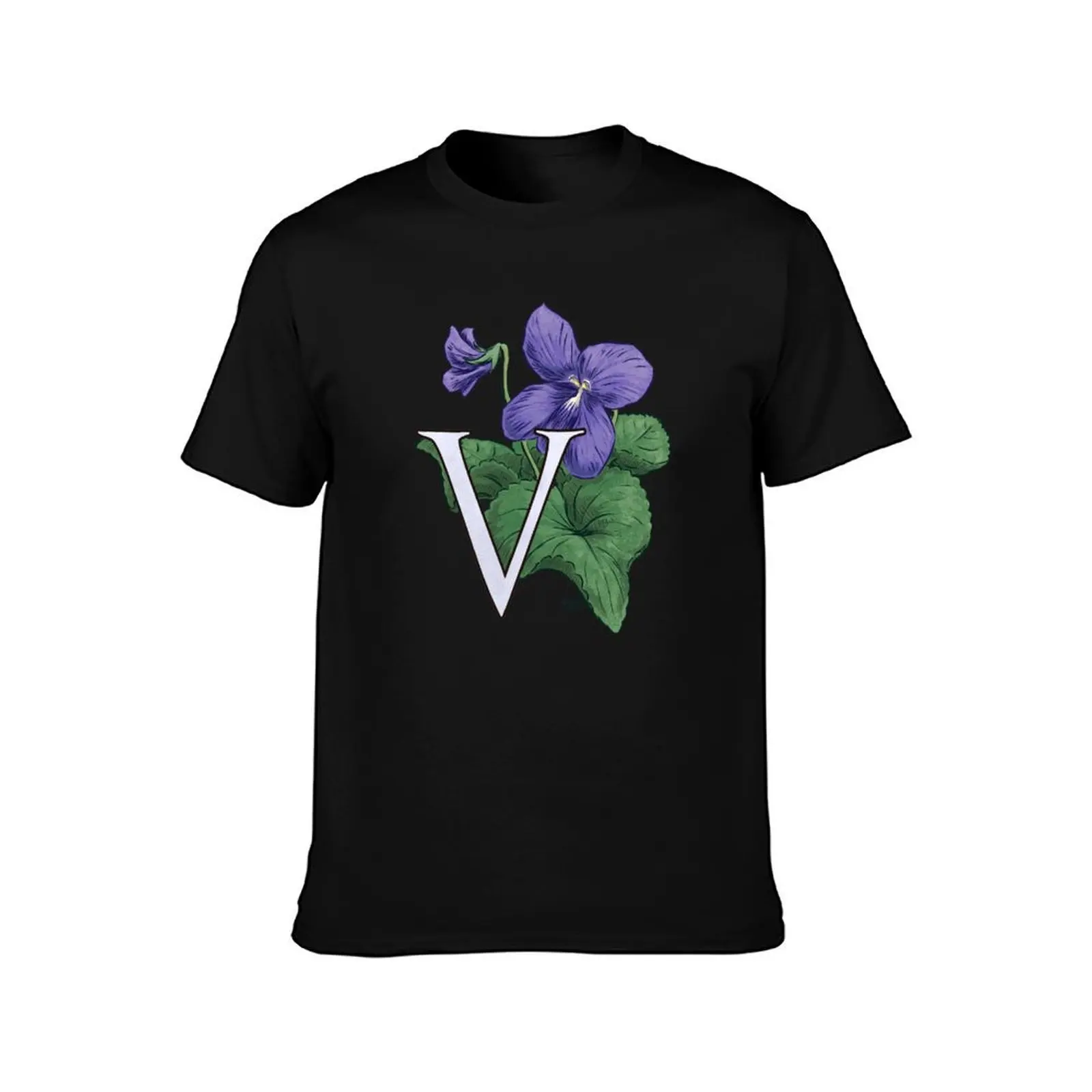 V is for Violet floating T-Shirt Light Athletic Short Sleeve Tee Shirt