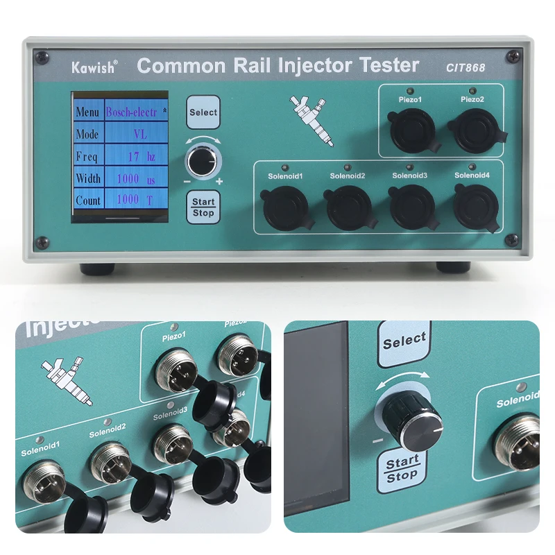 Upgrade CIT800 CIT868 4 Channels Diesel Common Rail Injector Tester 2PCS Piezo Injector Tester Injector Driver Injector Clean