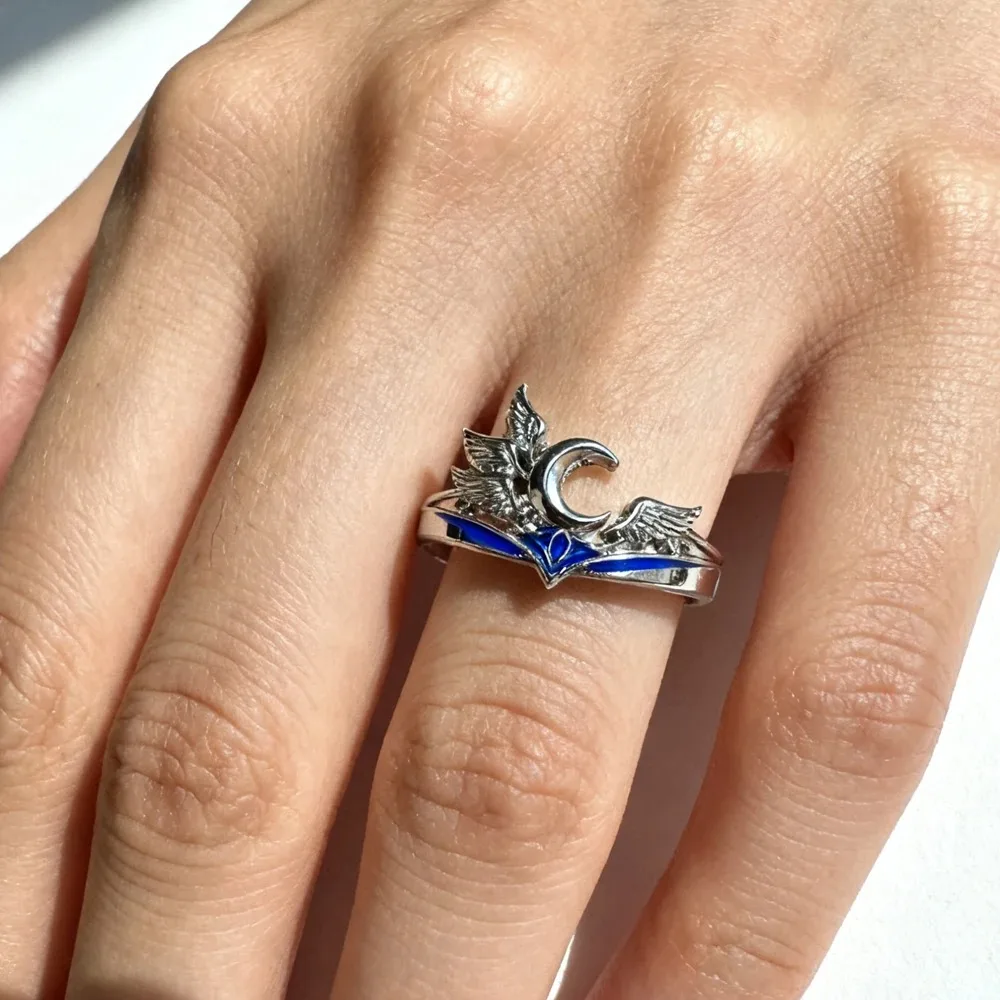 Game Genshin Impact Columbina Ring Cosplay Metalen Verstelbare Ringen Hip Hop Unisex Mode Vinger Ring Volwassen Partij Props