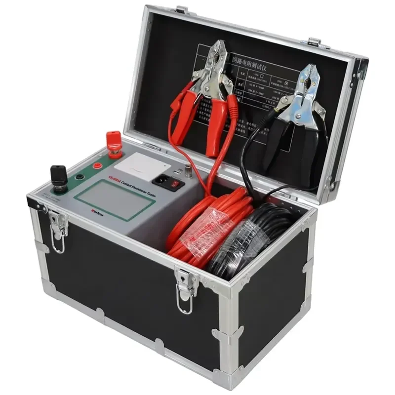 Portable Touch Screen 100A 200A Loop Contact Resistance Test Set Ohmmeter Insulation Resistance Loop Tester