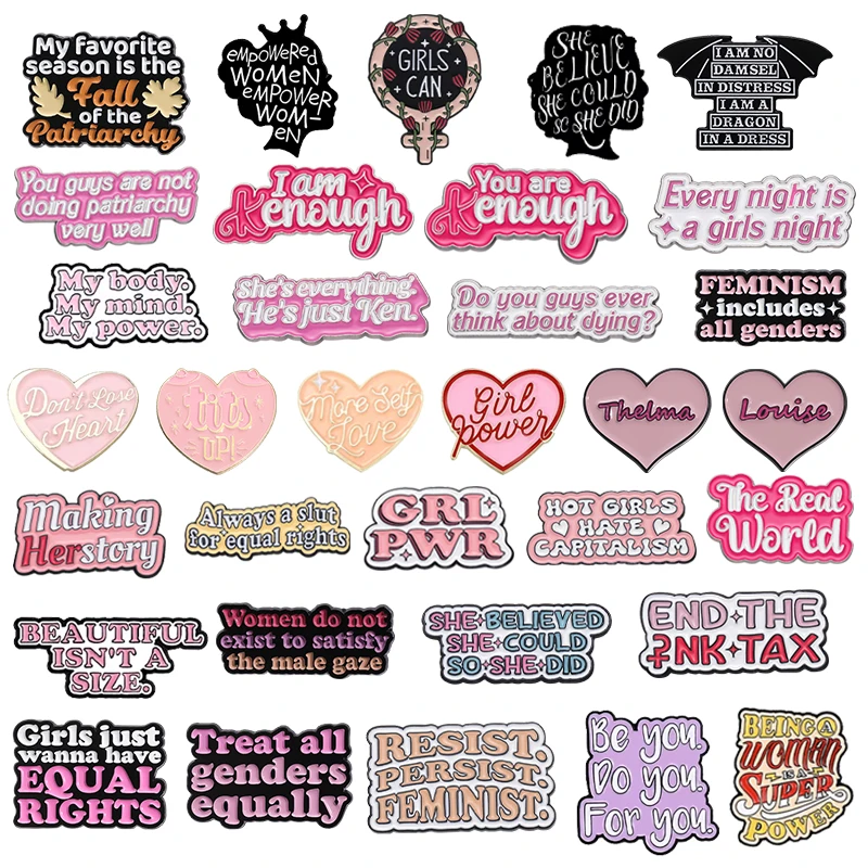 Women Girl Power Treat All Genders Equally Enamel Pins Custom HOT GIRLS HAVE CAPITALISM Brooch Lapel Badge Jewelry Female Gift