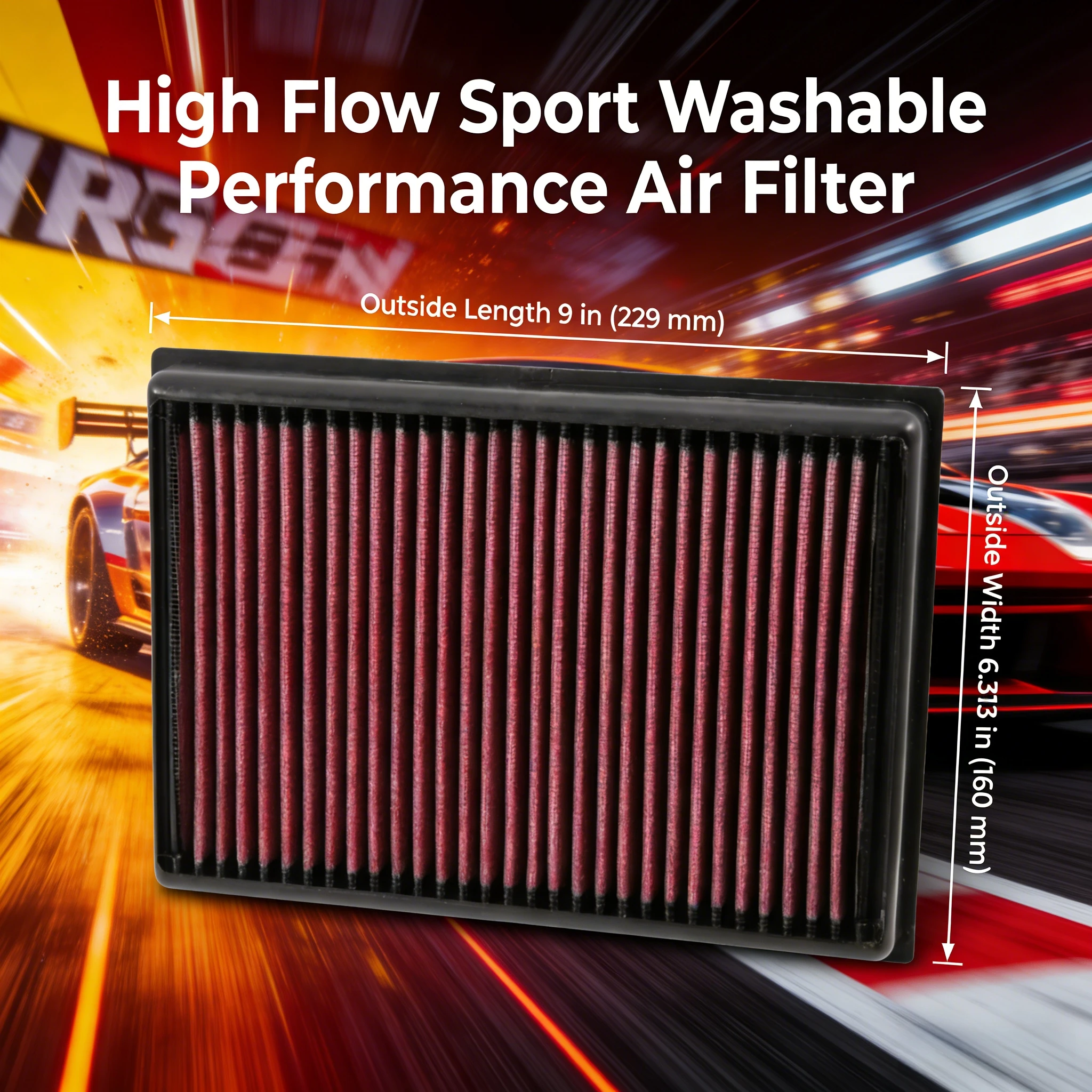 

Спортивный моющийся воздушный фильтр с высокой пропускной способностью для Buick Encore, Chevrolet Trax, Opel/Vauxhall Mokka 2012-2022, 1.4, 1.6, 1.7, 33-5007, 95021102