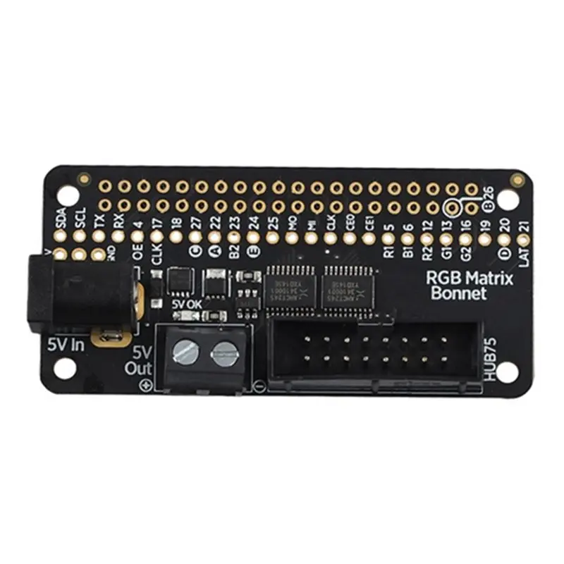

Integrated Circuits For Raspberry Pi 3211 RGB LED Matrix Bonnet HUB75 RGB Matrix Bonnet-ABIU