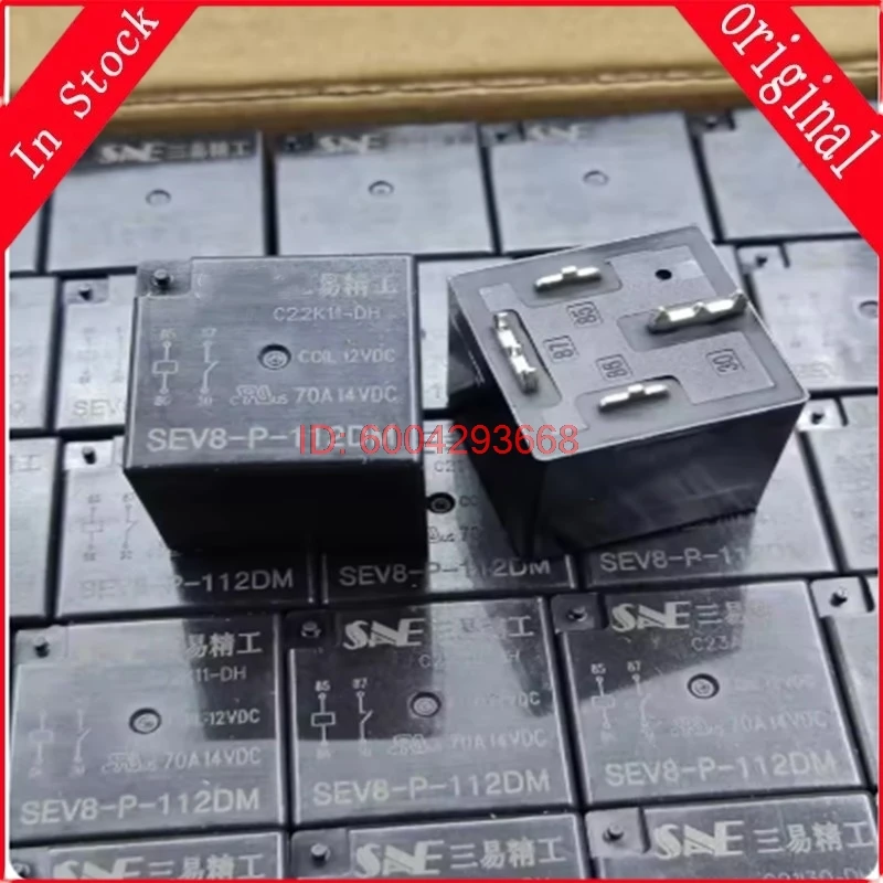 5PCS SEV8-P-112DM Relé automotivo de uso geral 70A 12VDC 4 pinos
